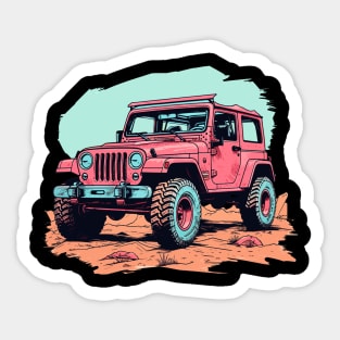 Pink Jeep Girls Sticker